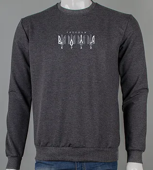 Світшот чоловічий Воля 7307с (Уп.4шт M-XXL), Т.Сірий меланж