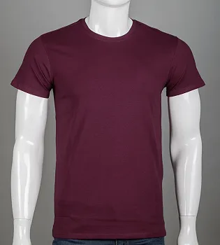 Футболка чоловіча Однотонна 2300м (Уп.4шт M-XXL), Марсала