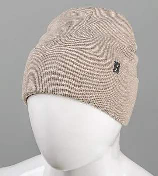 Шапка-лопатка з відворотом, FERO, Капучино