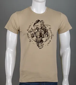 Футболка чоловіча Козак Бежевий 2503м,  (1шт), XL