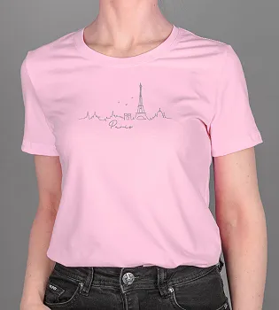 Футболка жіноча Paris 2473ж (Уп.4шт M-XXL), Рожевий