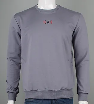 Світшот чоловічий Орнамент 7415с (Уп.4шт M-XXL), Сірий