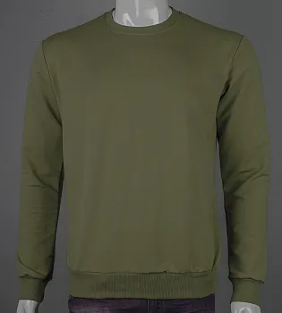 Світшот двонитка Однотонна Хакі 7300с,  (1шт), XL