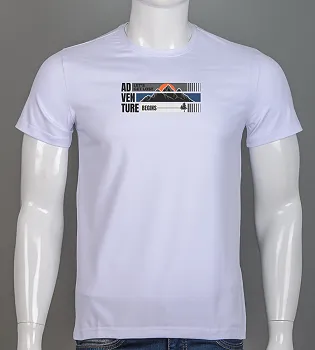 Футболка чоловіча Adventure 2527м (Уп.4шт M-XXL), Білий