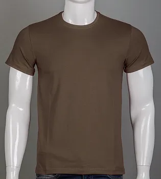 Футболка чоловіча Однотонна Коричневий 2300м,  (1шт), L