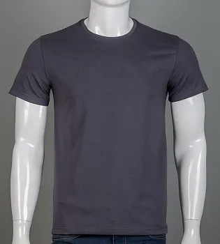 Футболка чоловіча Однотонна 2300м (Уп.4шт M-XXL), Графіт