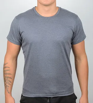 Футболка МЕЛАНЖ Однотонна 1300м (Уп.4шт M-XXL), Сірий меланж