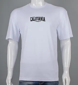 Футболка оверсайз California 3406м (Уп.4шт M-XXL), Білий