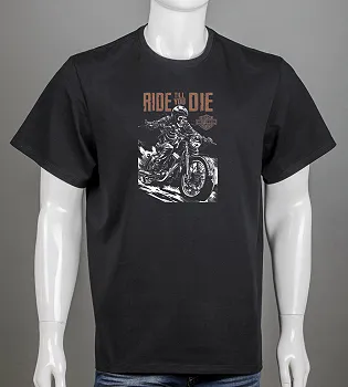 Футболка батал Ride till you die 2531б (Уп.4шт 3XL,4XL), Чорний