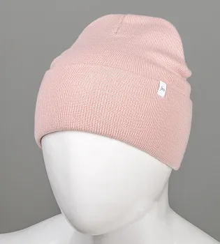 Шапка-лопатка з відворотом, FERO, Пудра