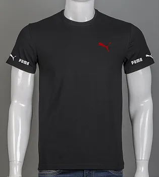 Футболка чоловіча Puma (рукава) 2550м (Уп.4шт M-XXL), Чорний