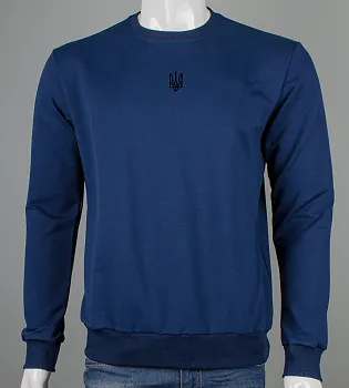 Світшот чоловічий Тризуб 7401с (Уп.4шт M-XXL), Темно-синій