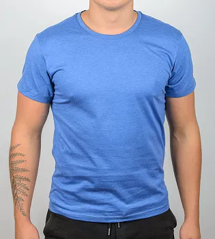 Футболка МЕЛАНЖ Однотонна 1300м (Уп.4шт M-XXL), Електрик меланж