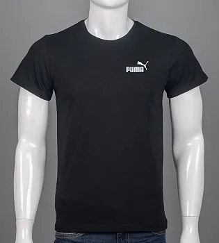 Футболка 100% Х/Б PUMA 4108м (Уп.4шт M-XXL), Чорний