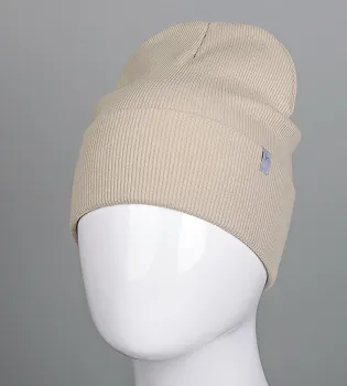 Шапка трикотажна Рубчик з відворотом FERO (20216), Таш