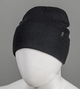 Шапка-лопатка з відворотом, FERO, Чорний