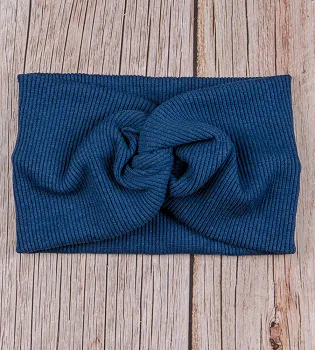 Трикотажна пов'язка на голову "Чалма" (20210), Синій