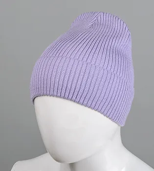 Базова шапка Резинка на ФЛІСІ (201030ф), Бузковий