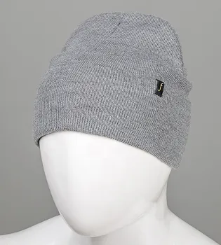 Шапка-лопатка з відворотом, FERO, Сірий меланж