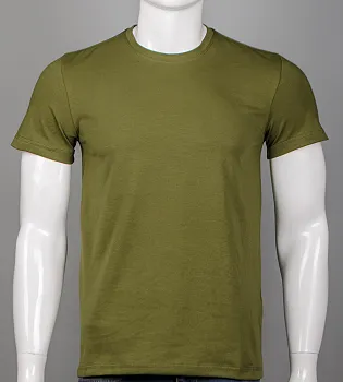 Футболка чоловіча Однотонна Хакі 2300м,  (1шт), M