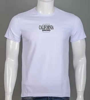 Футболка чоловіча California 2406м (Уп.4шт M-XXL), Білий
