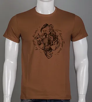 Футболка чоловіча Козак 2503м (Уп.4шт M-XXL), Кориця